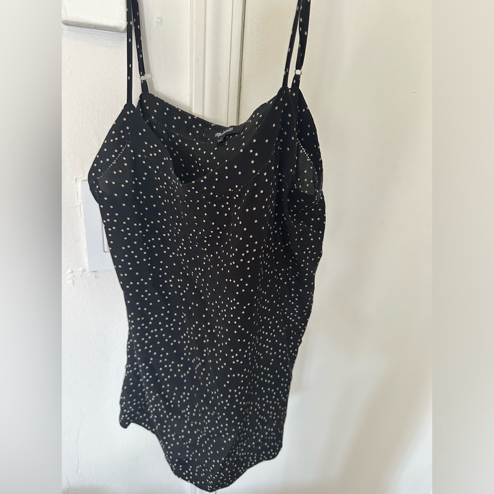 100% silk Madewell polka dot camisole small